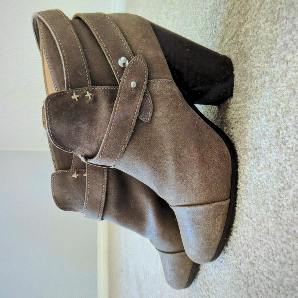 $550 worn X2 Rag & Bone Harrow Nubuck Leather boots 38.5 8.5